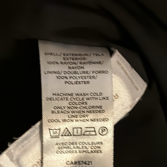 LOFT Boho Tiered V cleavage crinkle textured black midi dress Sz M - Picture 9 of 10